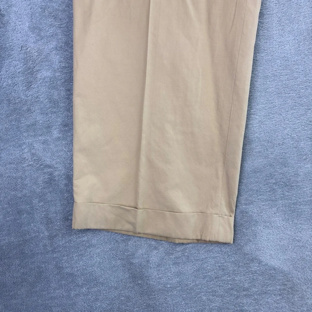 Polo Golf Ralph Lauren Mens 40x32  Khaki Pleated Chino Pants Casual Cotton Nylon